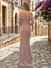 Jersey Mermaid Off the Shoulder Pleated Mother of the Bride Dresses