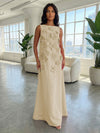 Jersey A-Line Boat Neck  3D Flowers Formal Dresses