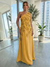 Jersey A-Line One Shoulder 3D Flowers Formal Dresses