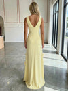 Jersey A-Line V-Neck 3D Flowers Formal Dresses