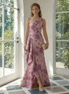 Jacquard Mermaid One Shoulder Evening Dresses with Ruffles