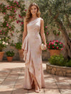 Jacquard Mermaid One Shoulder Evening Dresses with Ruffles