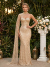 Tulle Mermaid Sweetheart Evening Dresses with Sash