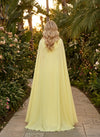 Chiffon A-Line Sweetheart Evening Dresses with Caps