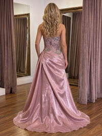 Tulle A-Line Sweetheart Evening Dresses with Lace Applique