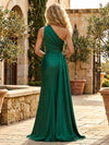 One Shoulder Satin Mermaid Bridesmaid Dresses with Sash