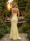 Satin Mermaid Halter Evening Dresses with Floral Embroidery