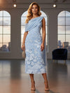 Chiffon Sheath One Shoulder Mother of the Bride/Groom Dresses with Sash