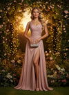 Chiffon A-Line One Shoulder Delicate Pleated Evening Dresses