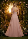 Chiffon A-Line One Shoulder Delicate Pleated Evening Dresses