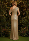 Sequin Mermaid One Shoulder Evening Dresses with Side Slit