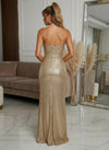 Sequin Mermaid Strapless Simple Evening Dresses