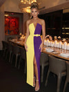 Satin Sheath Strapless Evening Dresses with Bow