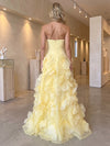 Mesh A-Line Sweetheart Evening Dresses with Corset Bodice