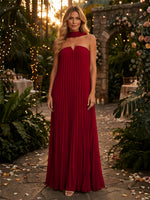 Chiffon A-Line Strapless Evening Dresses with Scarf
