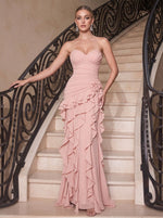 Chiffon Mermaid Sweetheart Evening Dresses with 3D Flowers