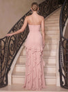 Chiffon Mermaid Sweetheart Evening Dresses with 3D Flowers