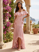 Satin Mermaid Off Shoulder Maxi Evening Dresses with Delicate Pleated