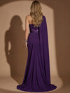 Jersey Mermaid High Neck Maxi Evening Dresses with Oversized Bow