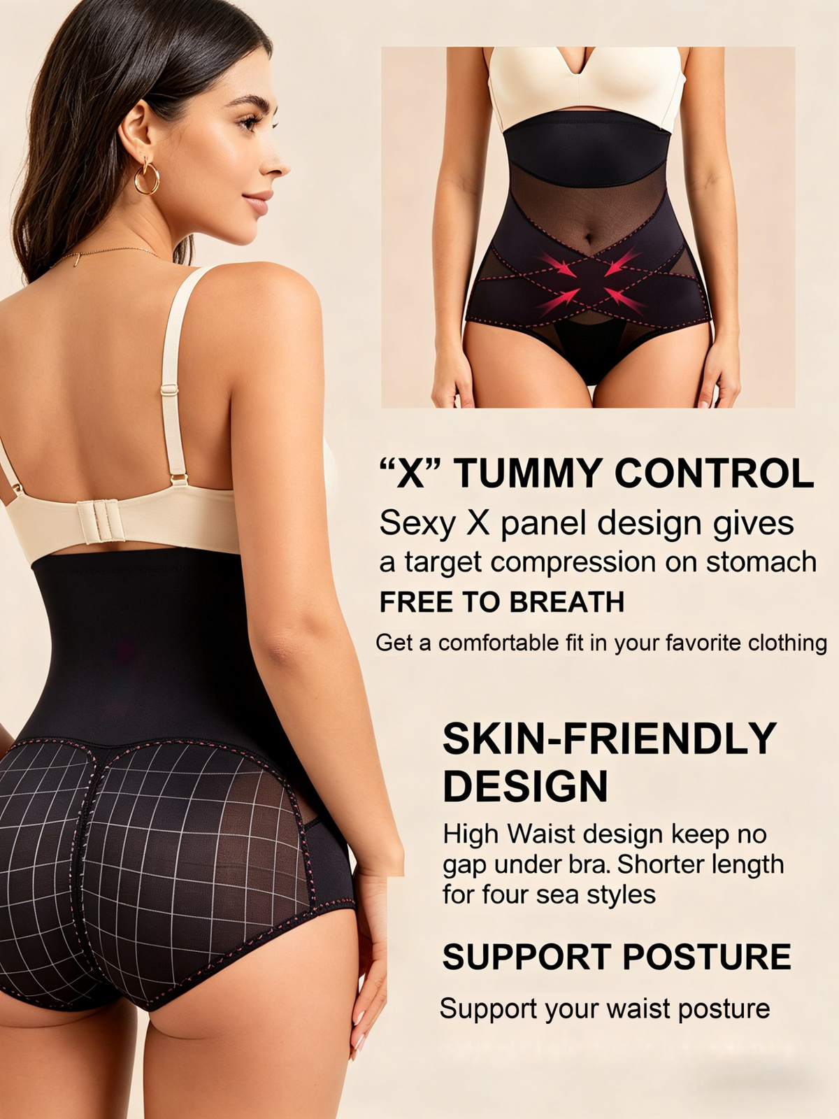 High Waist Tummy Control Butt Lifter Shaperwear for Women