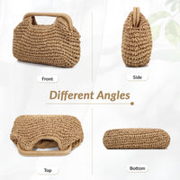 Women's  Straw Dumpling Beach Vacation Evening Handbag