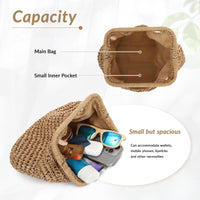 Women's  Straw Dumpling Beach Vacation Evening Handbag