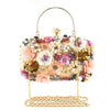 Women's Flower Beaded Chain Strap Evening Clutch Handbag