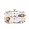 Women's Flower Beaded Chain Strap Evening Clutch Handbag