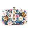 Women's Flower Beaded Chain Strap Evening Clutch Handbag