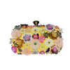 Women's Flower Beaded Chain Strap Evening Clutch Handbag