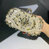 Women's Beaded Rhinestone Clutch Evening Wedding Handbag