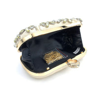 Women's Beaded Rhinestone Clutch Evening Wedding Handbag