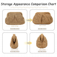 Summer Beach Straw Cloud Dumpling Woven Handbag for Women