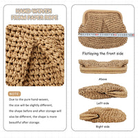 Summer Beach Straw Cloud Dumpling Woven Handbag for Women
