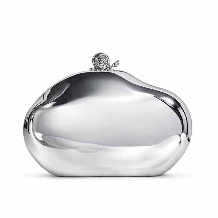 Women's Acrylic Irregular Shell Wedding Evening Party Clutch with Chain