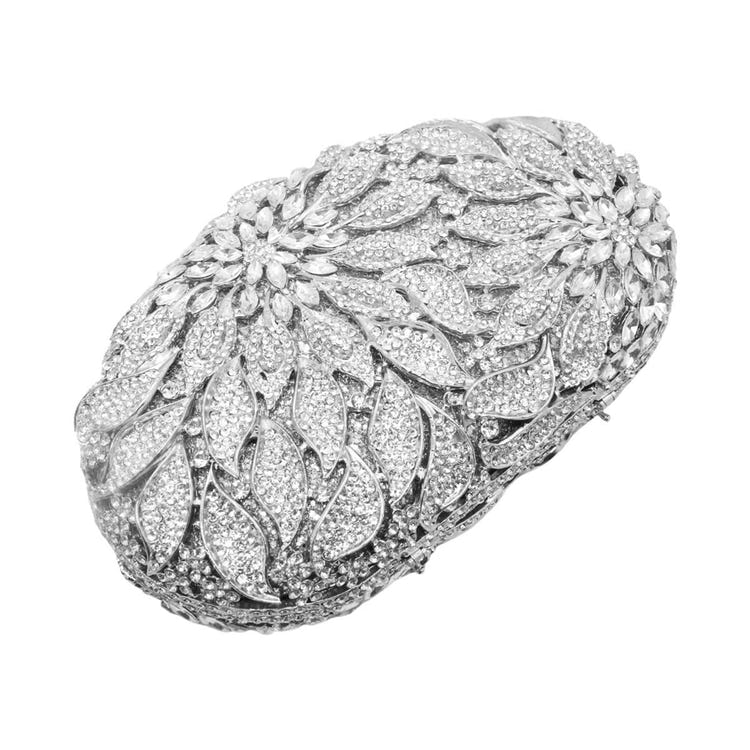 3D Flower Rhinestones Hollow Out Wedding Evening Clutch for Women