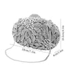 3D Flower Rhinestones Hollow Out Wedding Evening Clutch for Women