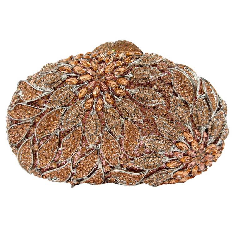 3D Flower Rhinestones Hollow Out Wedding Evening Clutch for Women