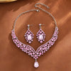 Elegant Teardrop Rhinestone Sparkling Banquet Party Jewelry Set for Women