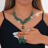 Elegant Teardrop Rhinestone Sparkling Banquet Party Jewelry Set for Women