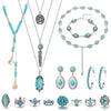 Bohemian Turquoise Adjustable Holiday Beach Jewelry Set