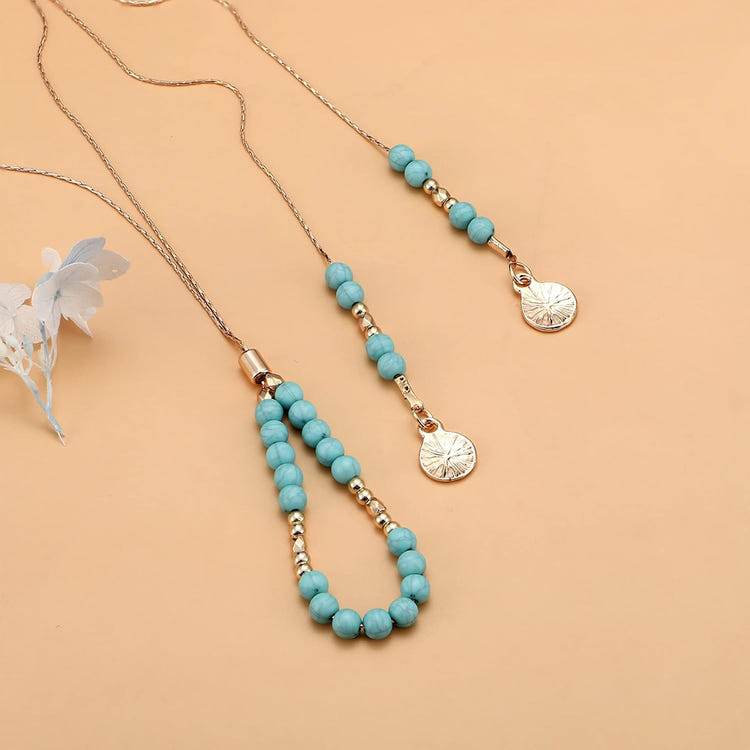 Bohemian Turquoise Adjustable Holiday Beach Jewelry Set