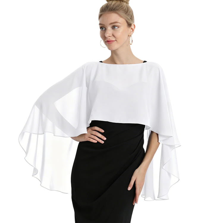 Chiffon Elegant Simple Soft Cape for Evening Dresses