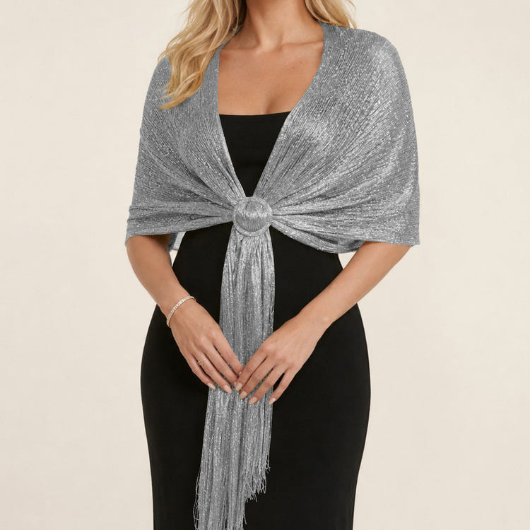Elegant Sequin Simple Cape for Evening Dresses