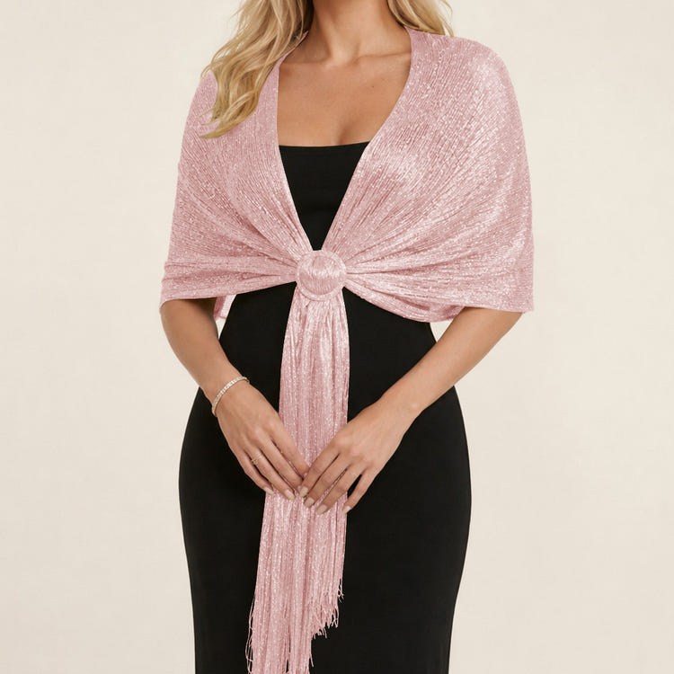 Elegant Sequin Simple Cape for Evening Dresses