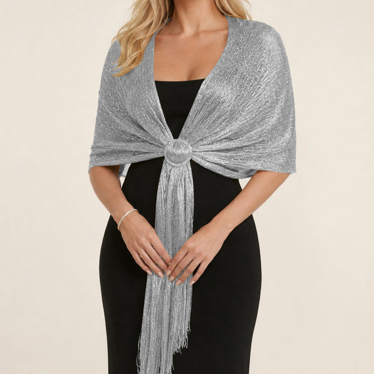 Elegant Sequin Simple Cape for Evening Dresses