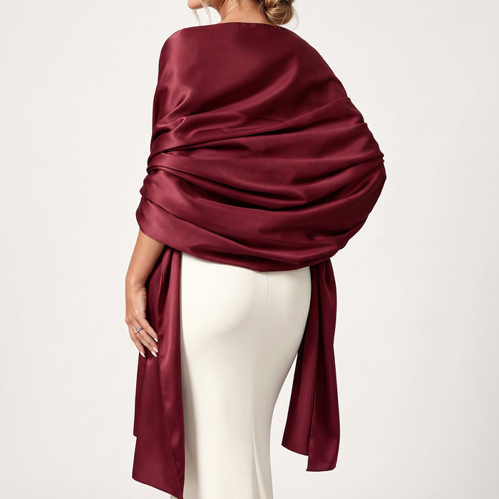 Elegant Simple Satin Cape for Evening Dresses
