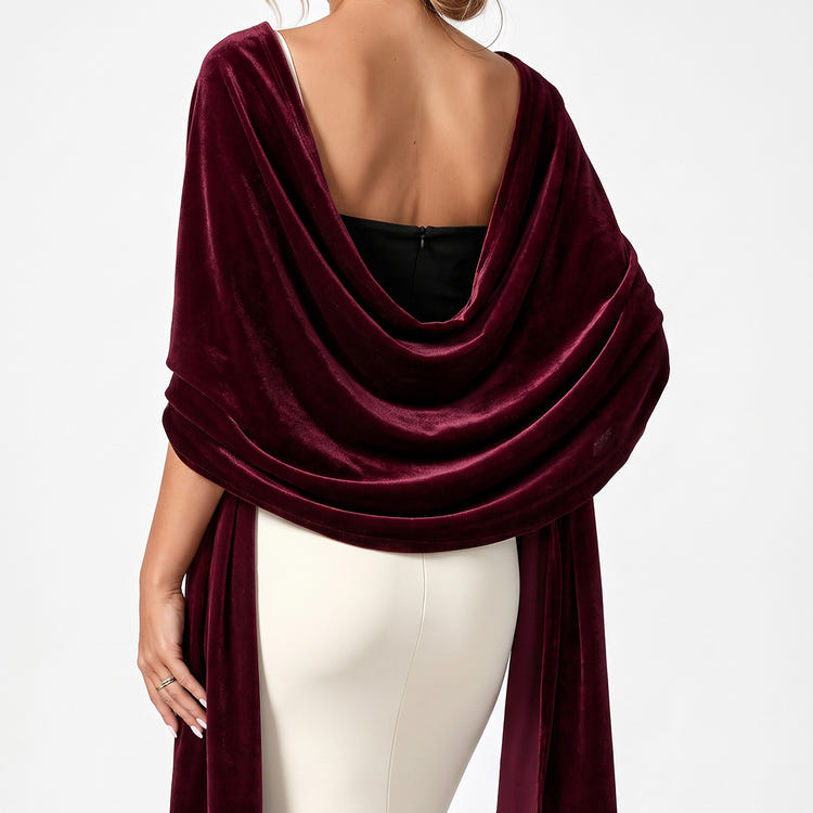 Velvet Elegant Simple Cape for Evening Dresses