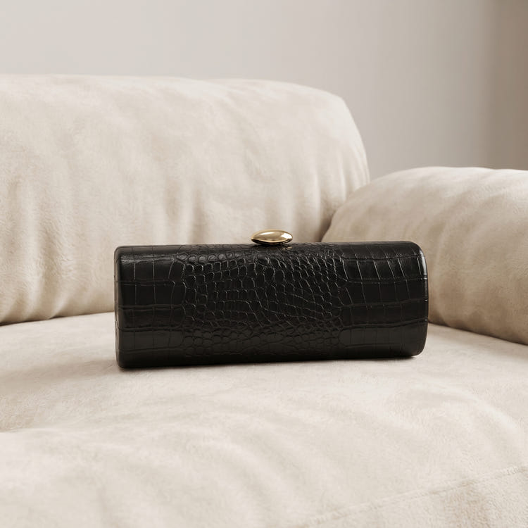 Women Crocodile Evening Clutch PU Leather Long Purse Handbag Crossbody Shoulder for Formal Party