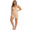Seamless Spaghetti Strap Bodysuit Shapewear Tummy Control Butt Lifting Short‑Leg Body Shaper For Women Under Dresses
